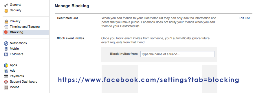 How to block event invitations from a specific person on Facebook